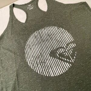Roxy Tank Top Womens Large Heather Green Racerback‎ Logo Casual Sleeveless Beach